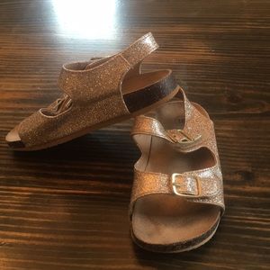 Toddler girl sparkly sandals
